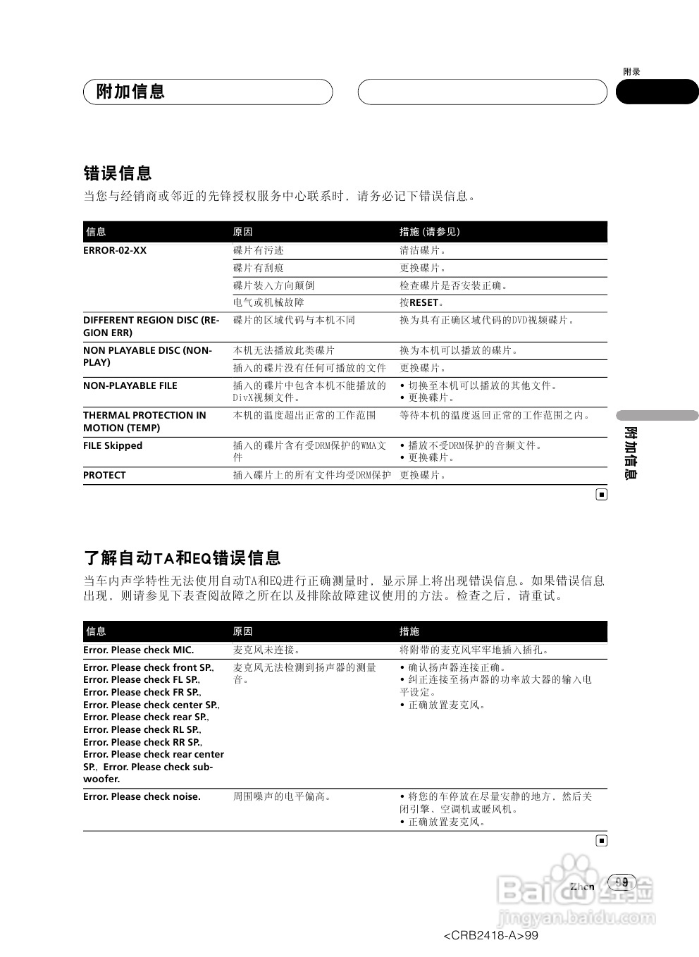 先锋AVH-P7950DVD播放机使用说明书:[5]