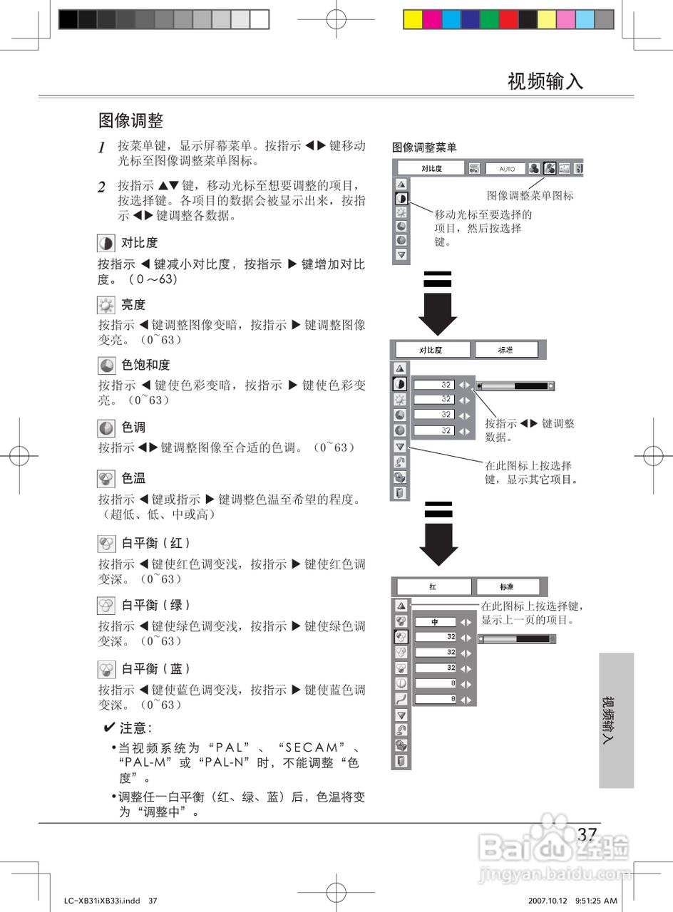 EIKI爱其 LC-XB33I投影机说明书:[4]