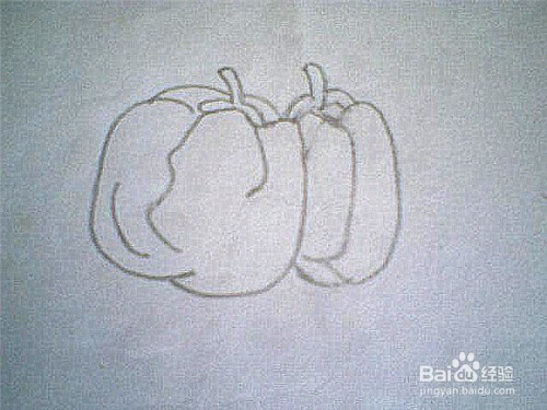 简笔画薄皮大辣椒