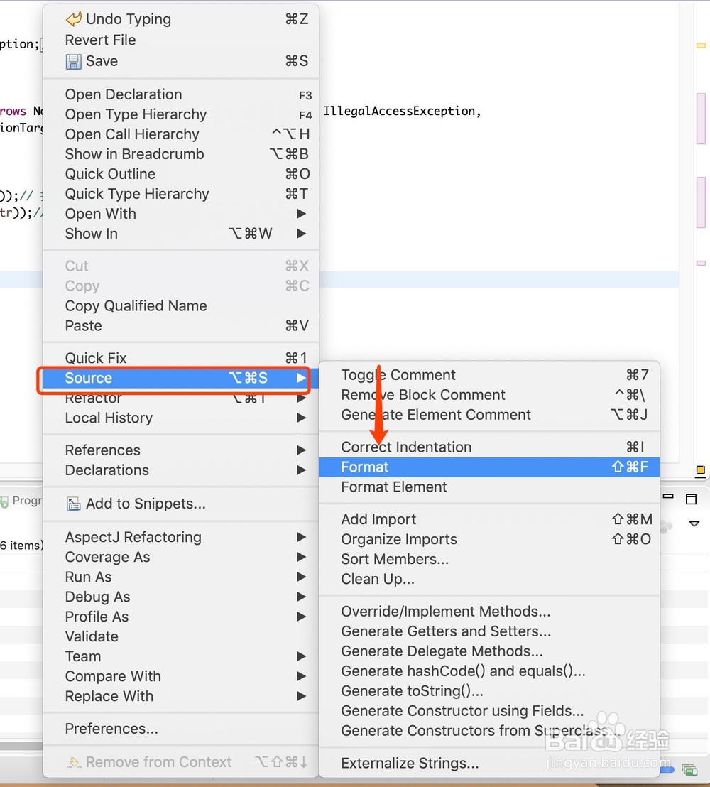Eclipse中快速使代码对齐？