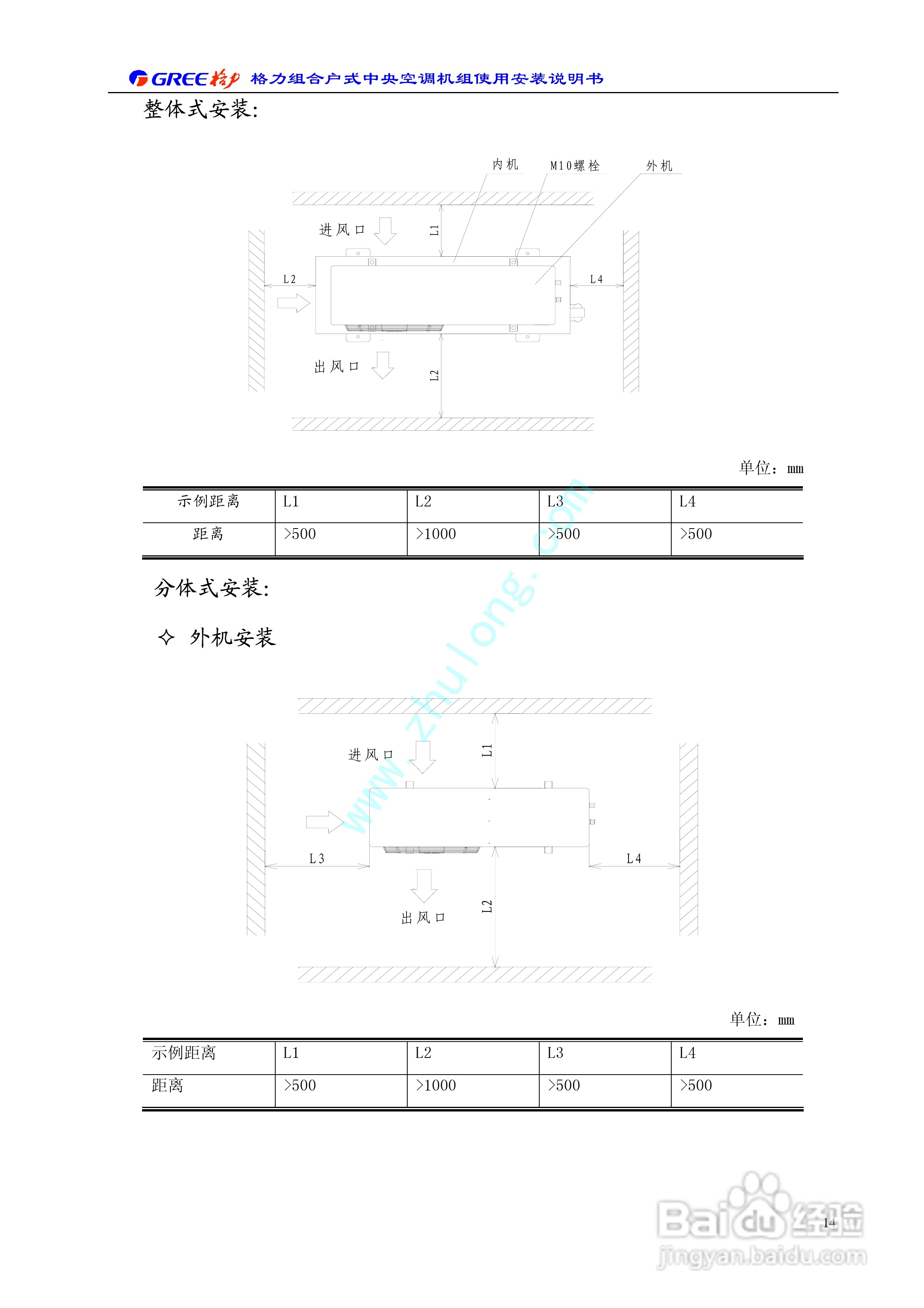 格力HLRD15WSZ中央空调机组使用安装说明书:[2]