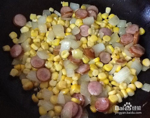 脆皮腊肠玉米披萨平底锅版