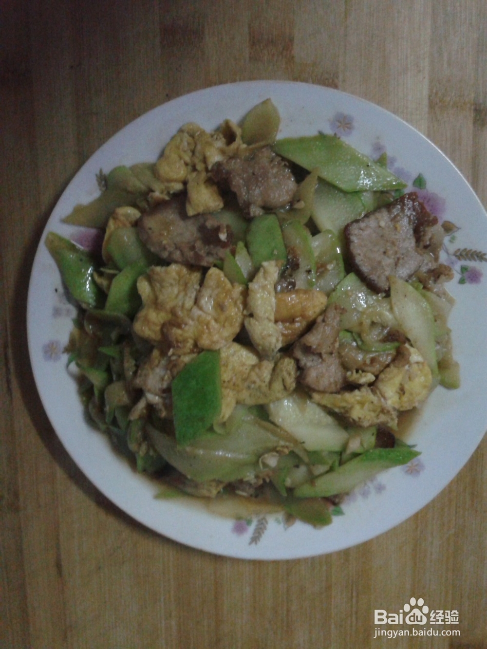 角瓜炒瘦肉鸡蛋