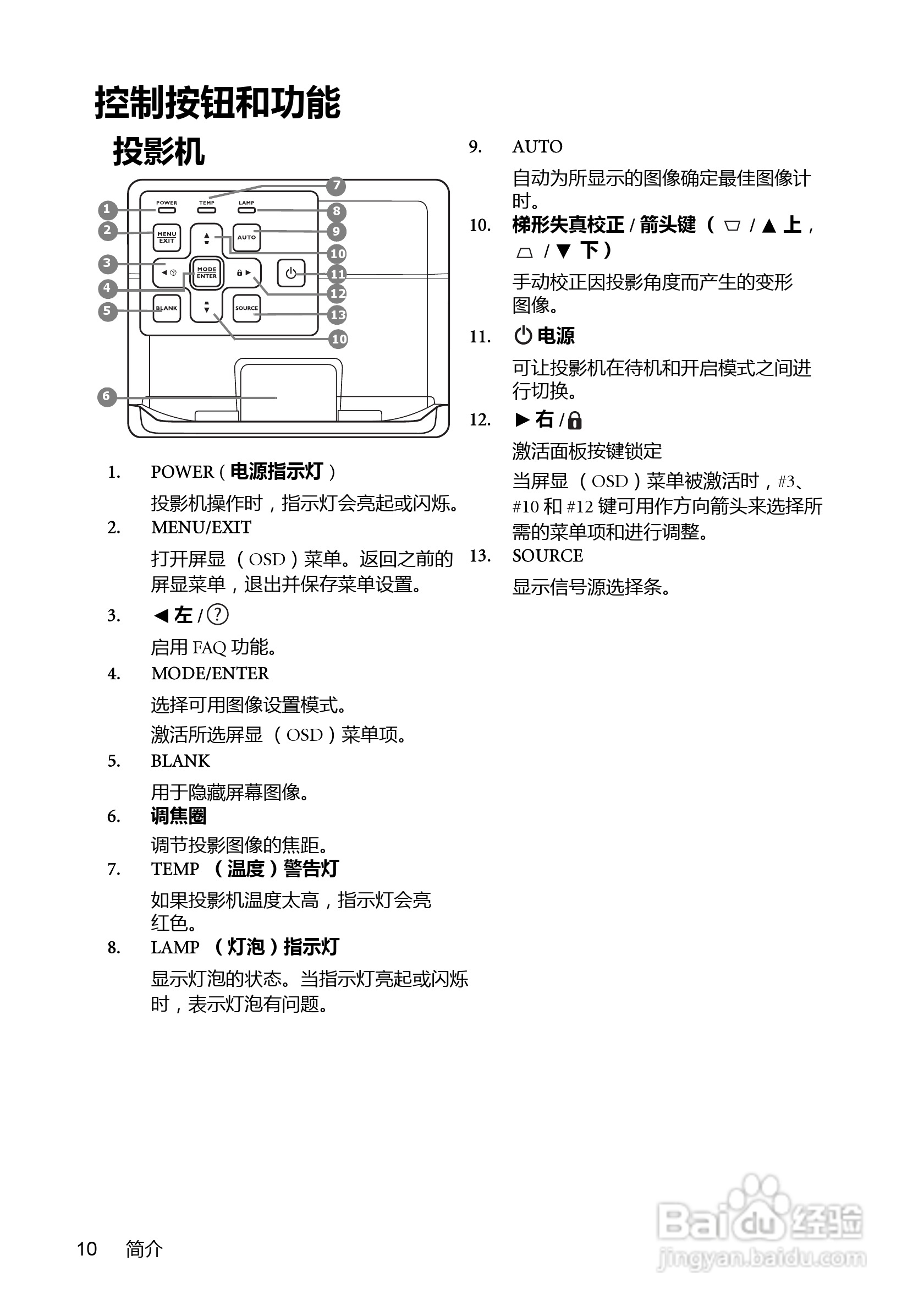 明基BenQ MX880US投影机使用说明书:[1]