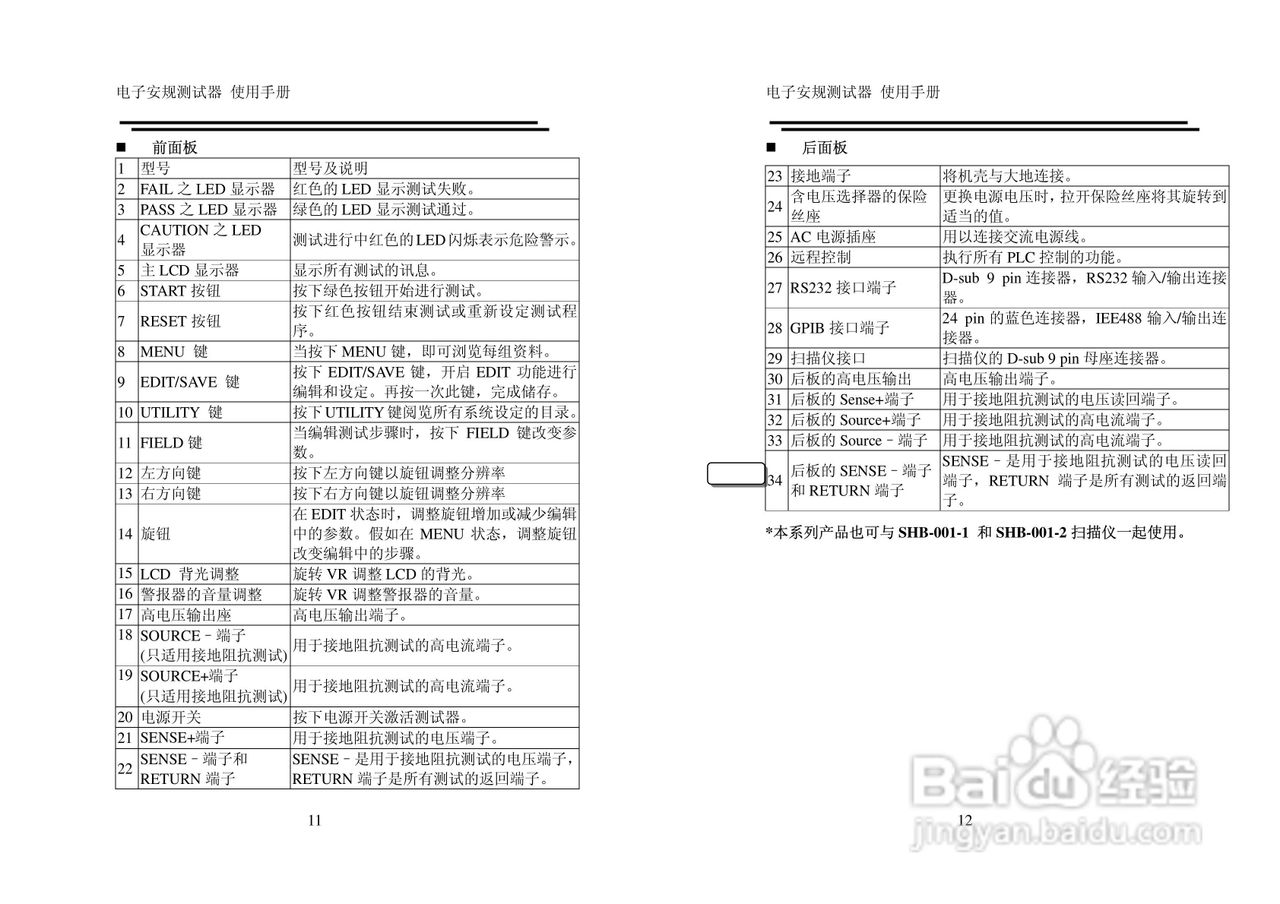 固纬GPT-705A电子安规测试仪使用说明书:[1]