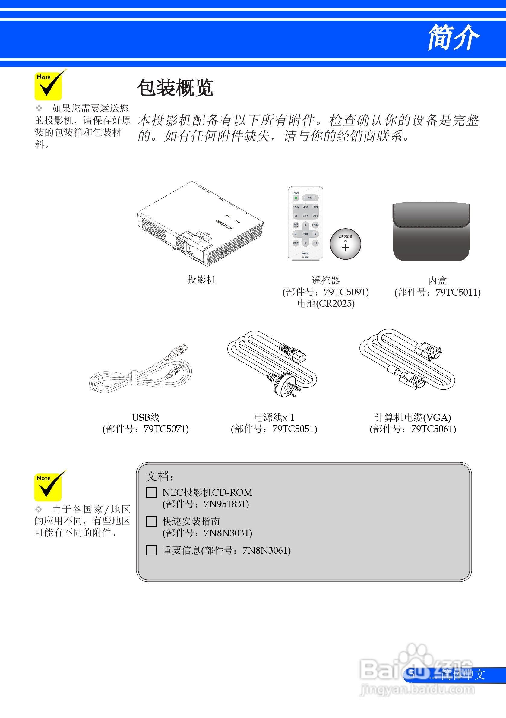 日电NP-L51W+投影机说明书:[2]