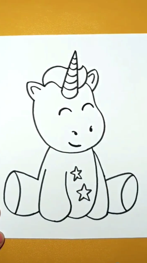 简笔画独角兽怎么画