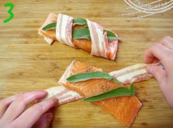 培根香绕三文鱼