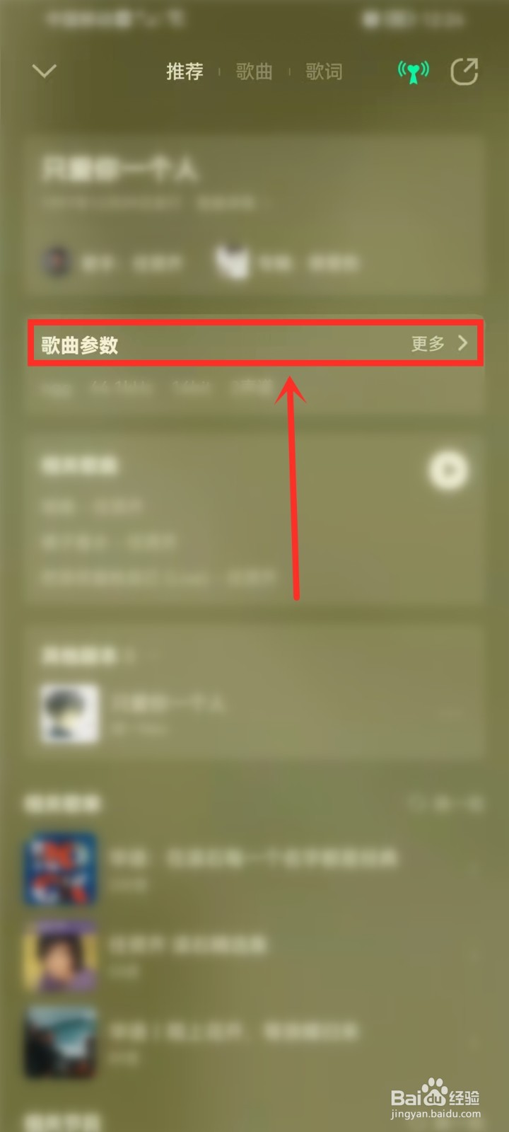 qq音乐怎么看歌曲参数
