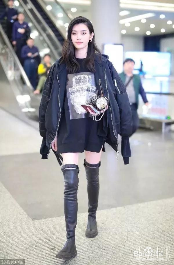 王凯丽:女明星秋冬必备的过膝靴,真的巨显高!