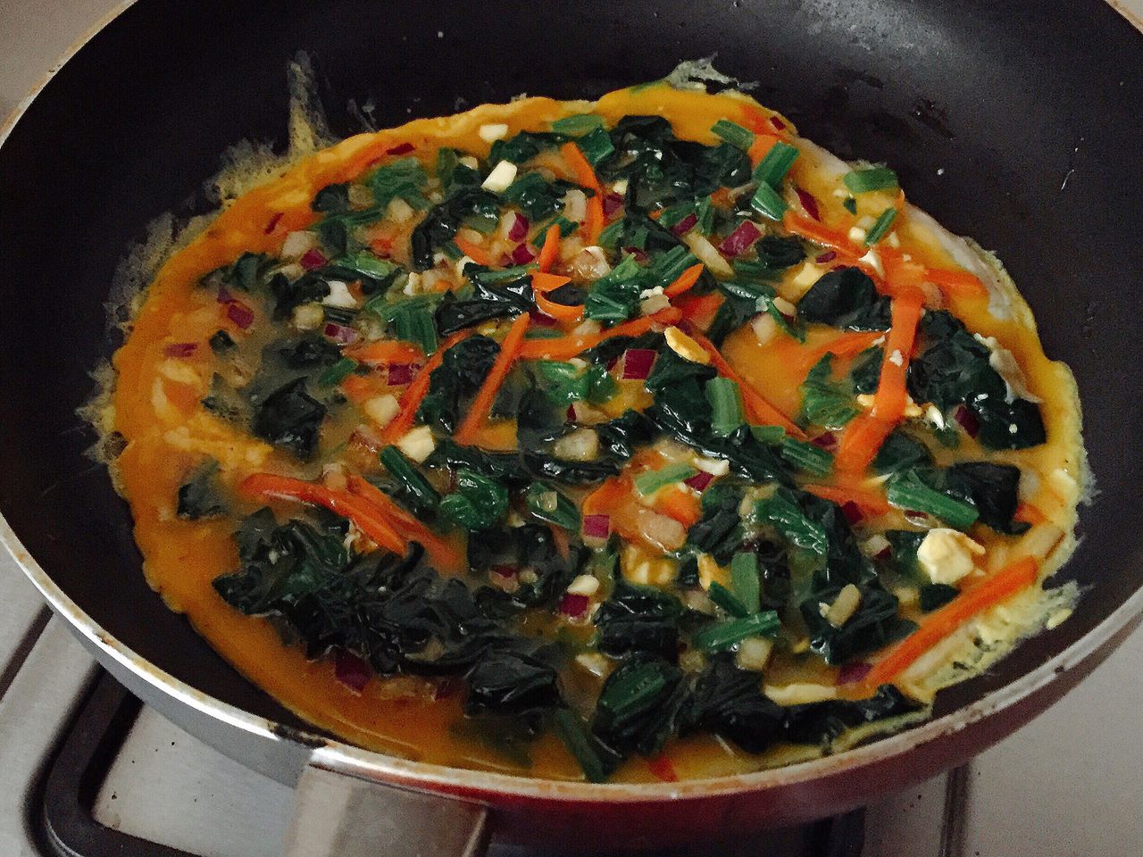 好吃的肉松菠菜蛋饼 快来学吧 好吃又简单