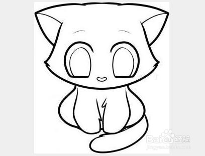 小猫咪简笔画绘制过程