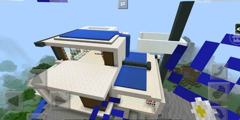 我的世界如何做悬崖大别墅