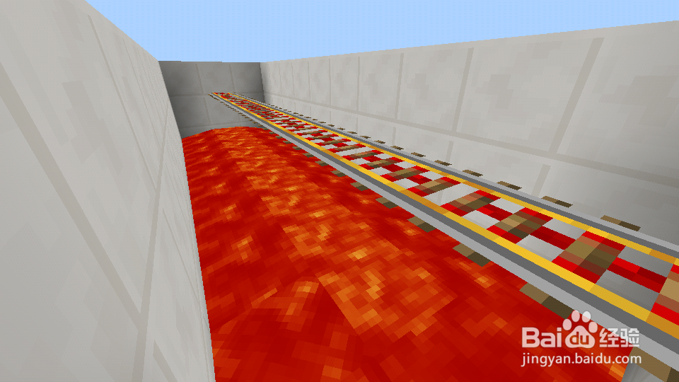 我的世界Minecraft手机版(0.11)悬浮铁轨教程