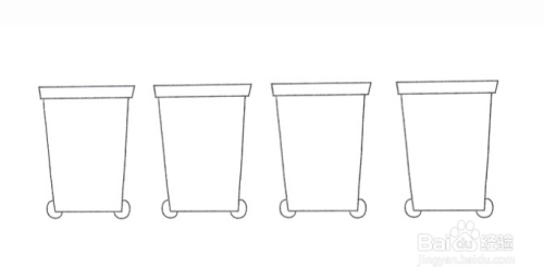 分类垃圾桶怎么画