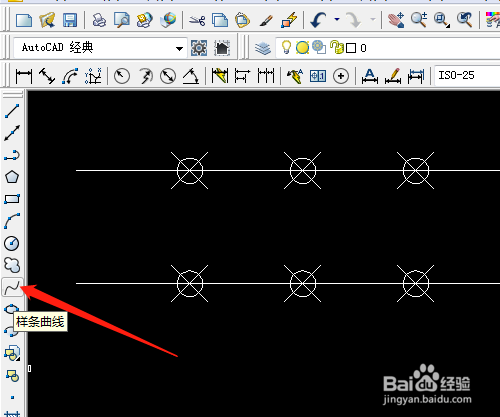 CAD怎样用样条曲线绘制波浪线