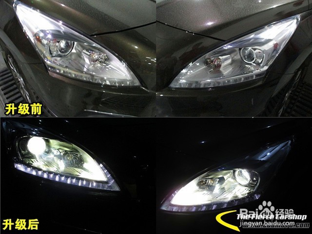 东风标志3008无损改氙气灯升级原装奥迪Q5透镜