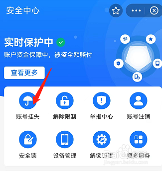 支付宝账号挂失入口在哪里
