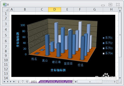 excel三维柱形图显示布局7效果