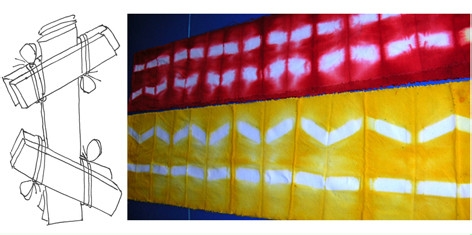 DIY 自制漂亮的扎染服装：[3]“夹扎”技法