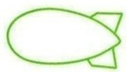 简笔画大全：[12]火箭和飞艇的绘制方法