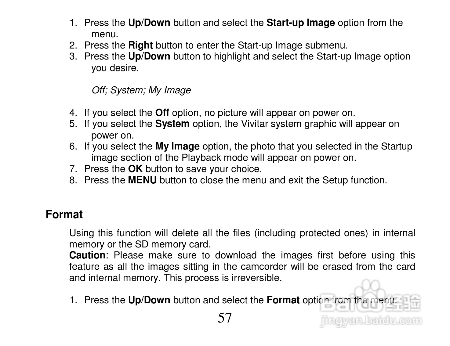 Vivitar DVR 518摄像机使用说明书:[6]