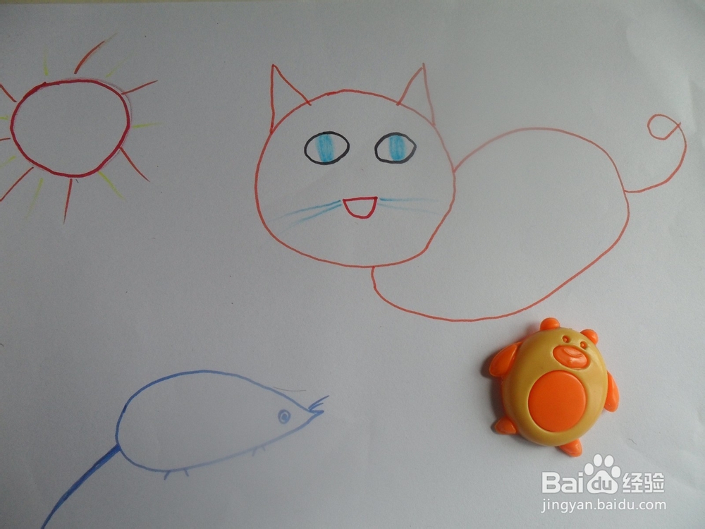 幼儿美工：[6]简笔画---猫和老鼠