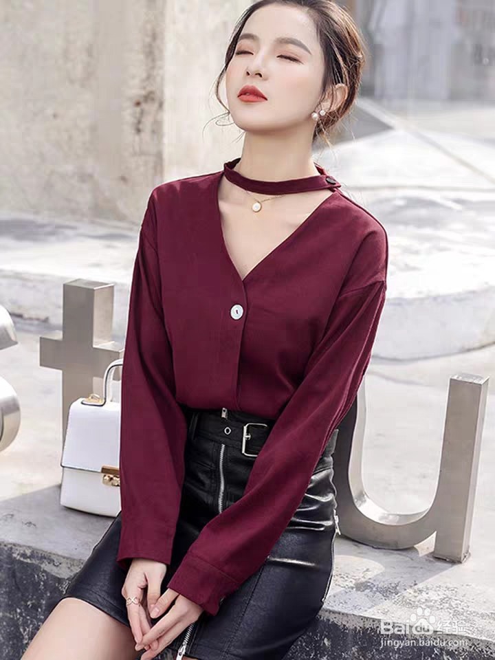 挂脖衬衣怎么搭配