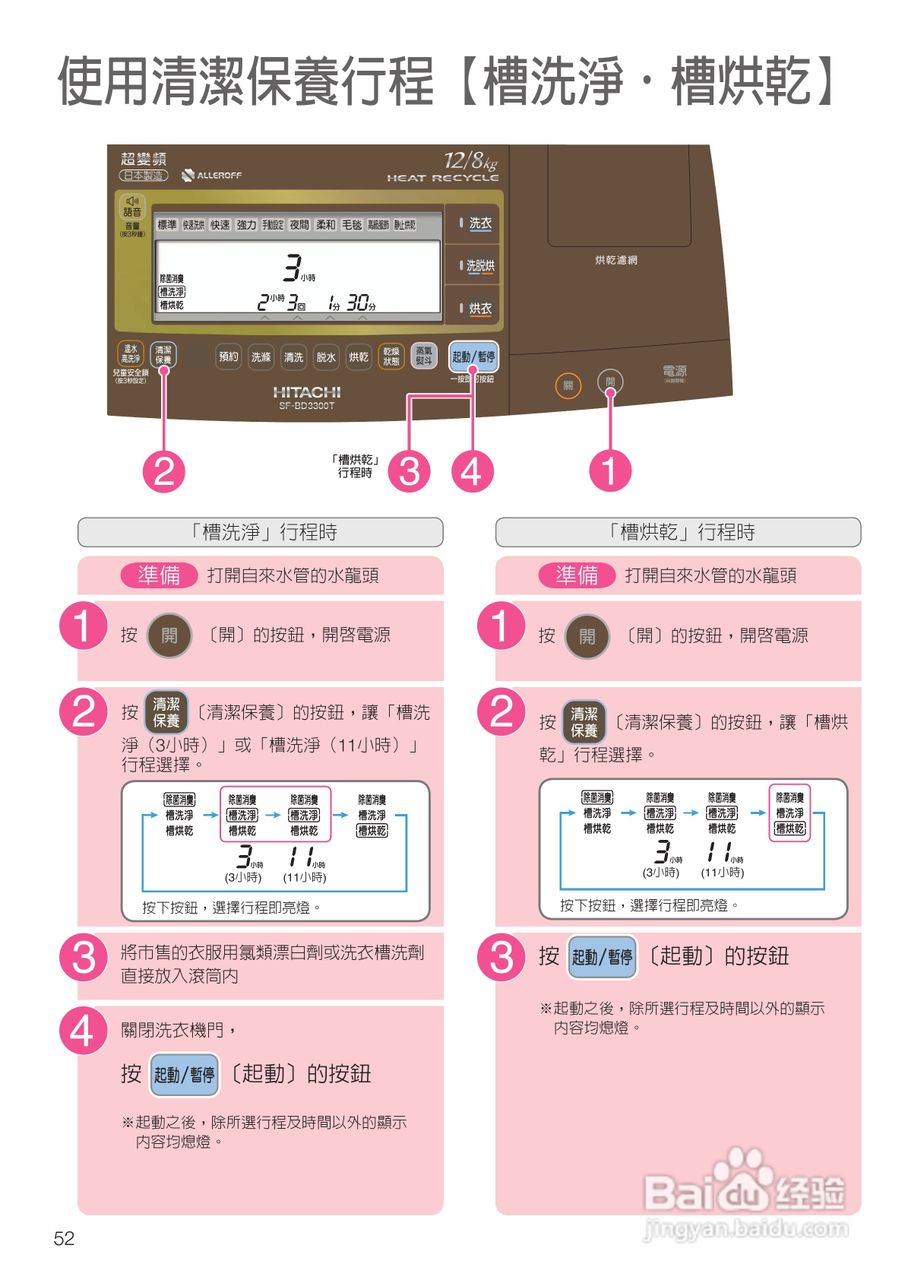 日立SF-BD3300TR洗衣机使用说明书:[6]