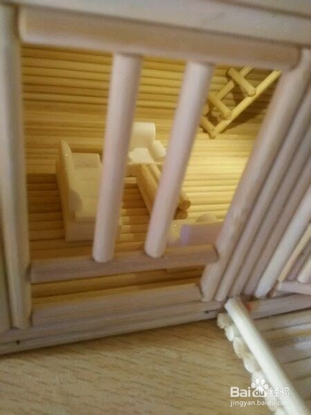 怎么用竹签坐手工小竹屋