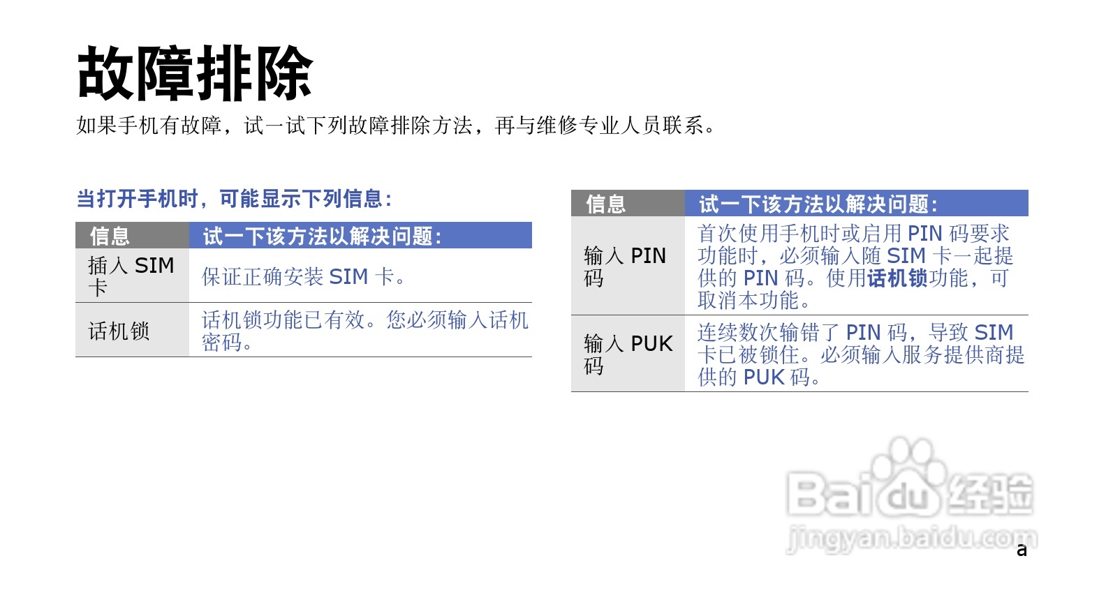 三星SGH-G618手机使用说明书:[6]
