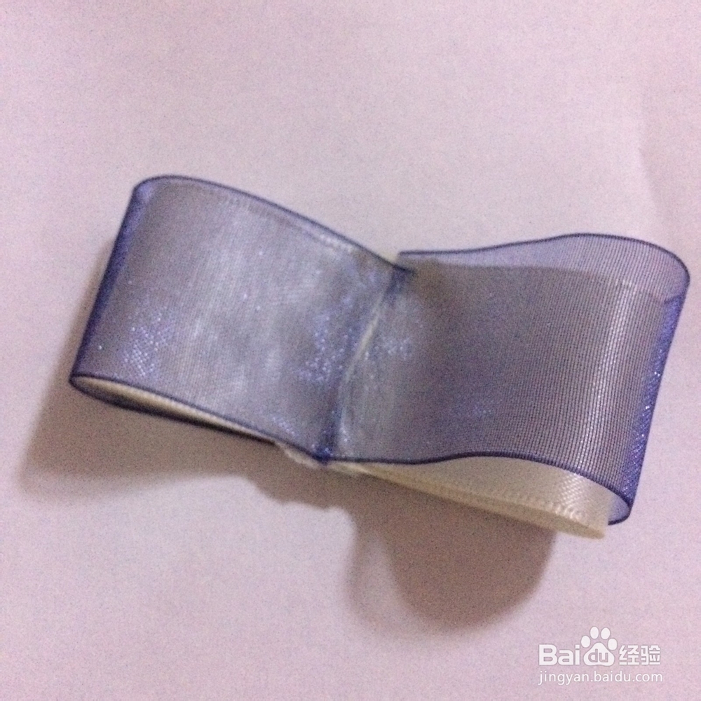 如何DIY制作小清新蓝格子复古手工发饰