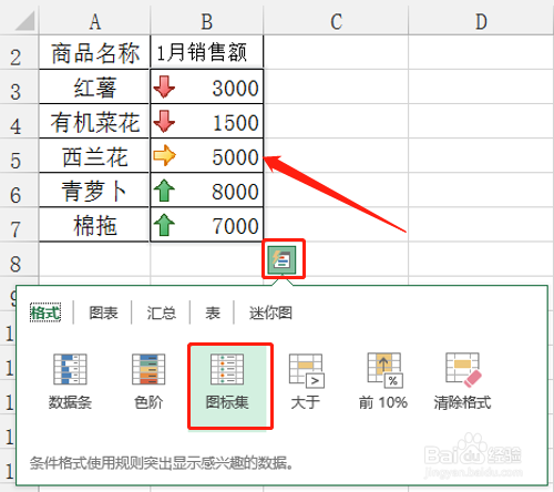 Excel怎么给数据加色阶和图标集