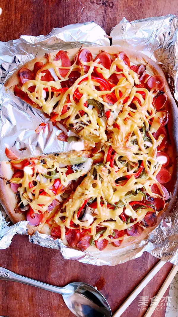 火腿肠披萨的做法