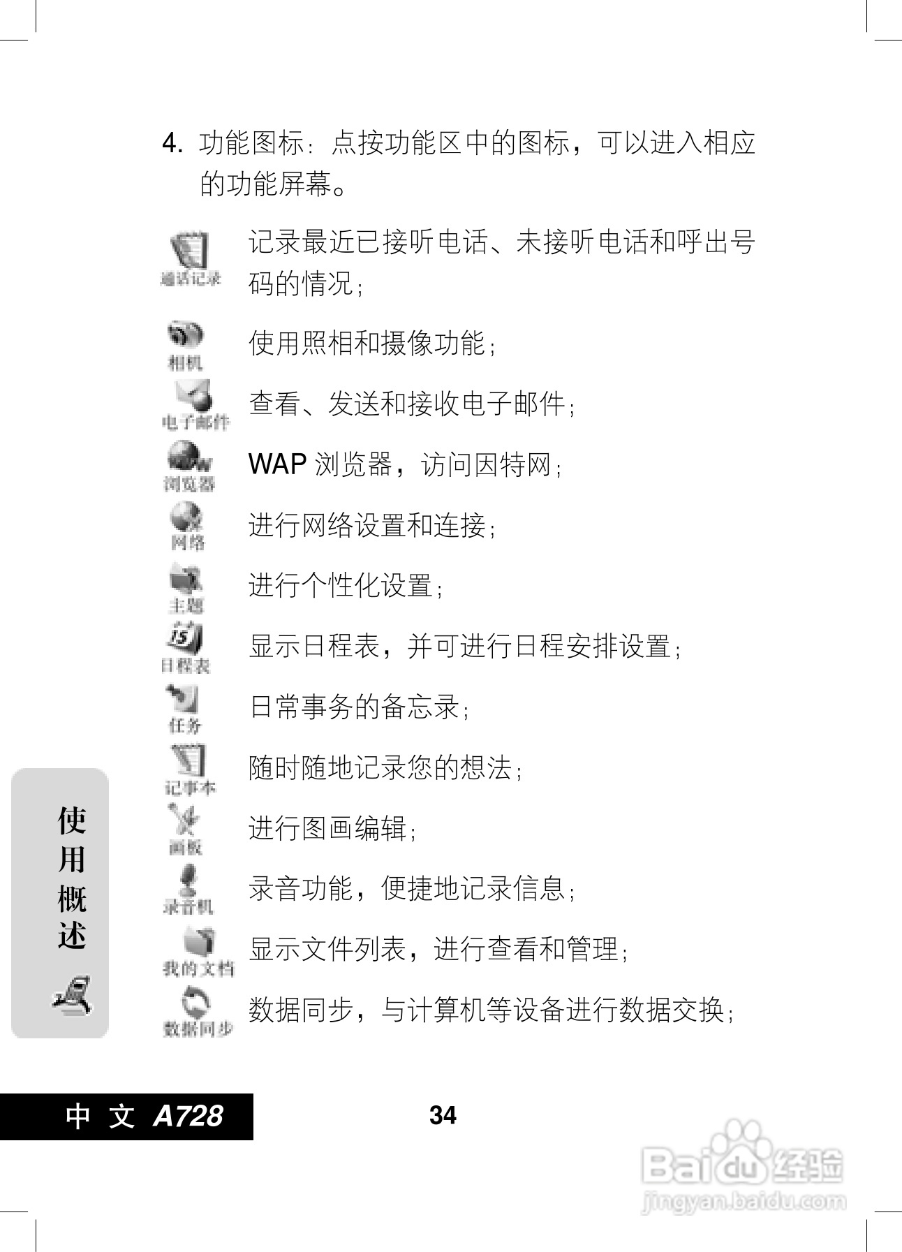 摩托罗拉A728手机使用说明书:[4]