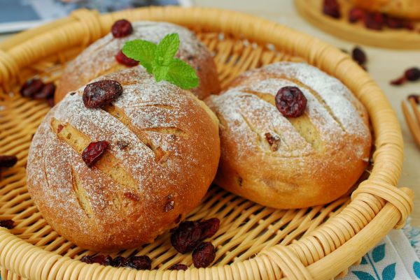 蔓越莓无糖全麦小软欧