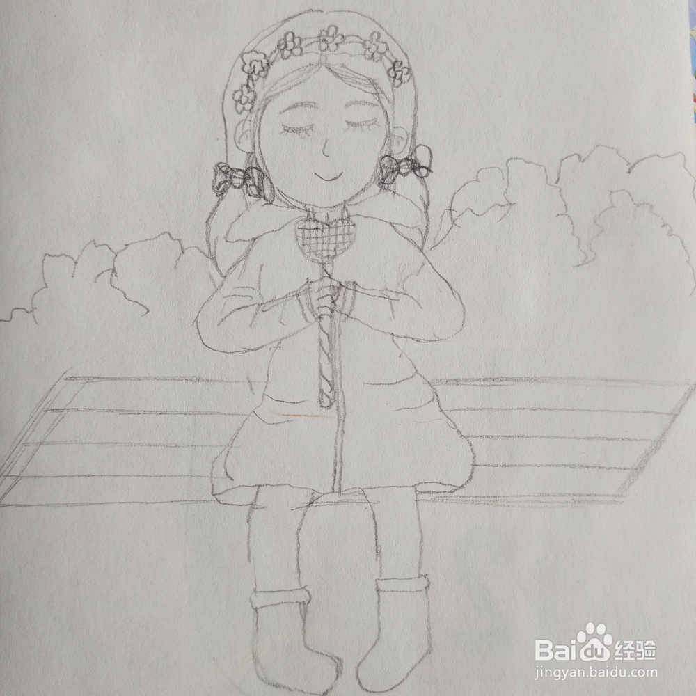 简笔画：可爱萌萌哒女孩步骤图