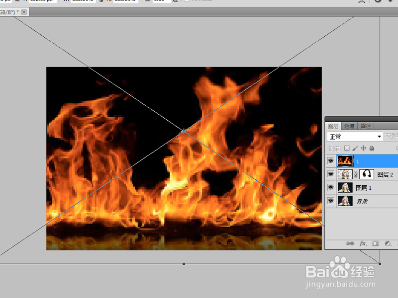 如何利用ps合成火焰人物图像