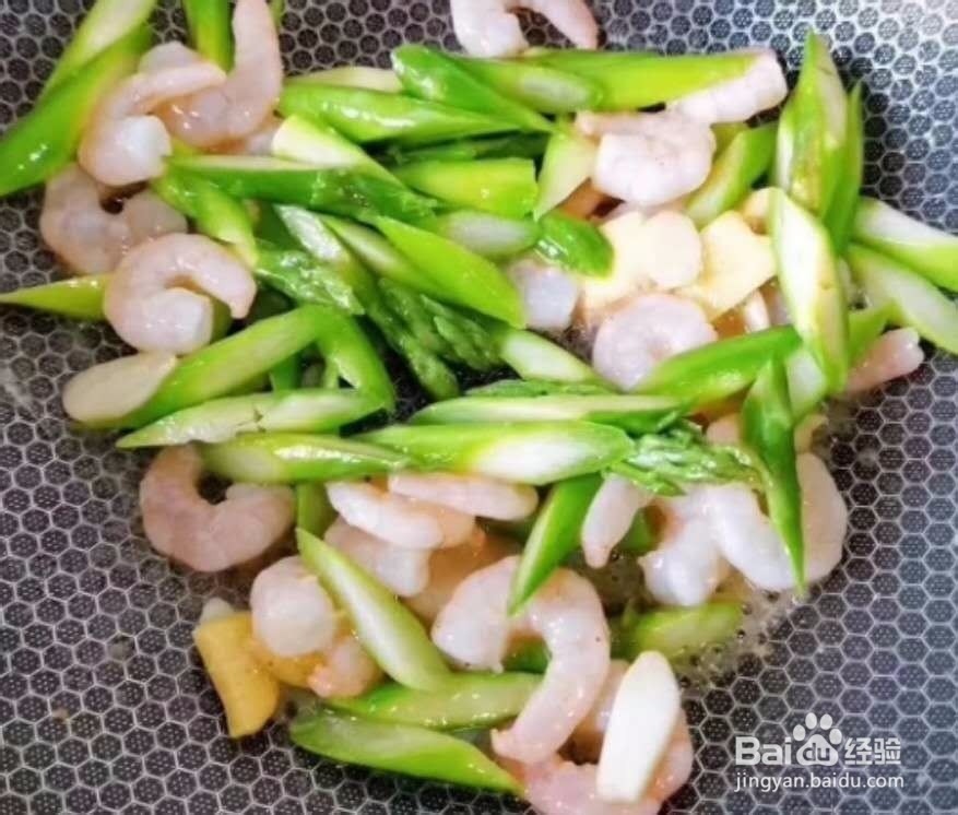 鸡蛋芦笋炒虾仁