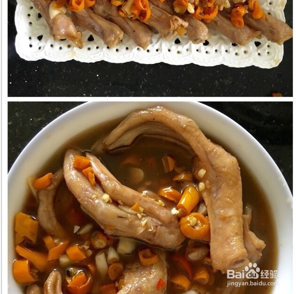 酸辣鸭脚的做法