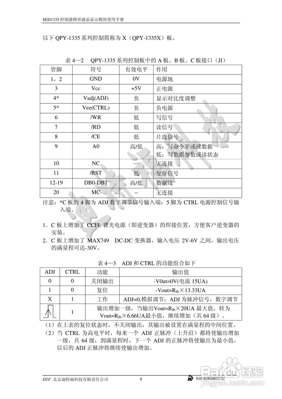迪特福科技S1D13335点阵图形式控制器使用手册:[1]