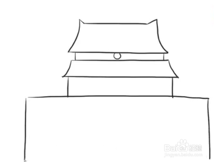 幼儿园简笔画天安门