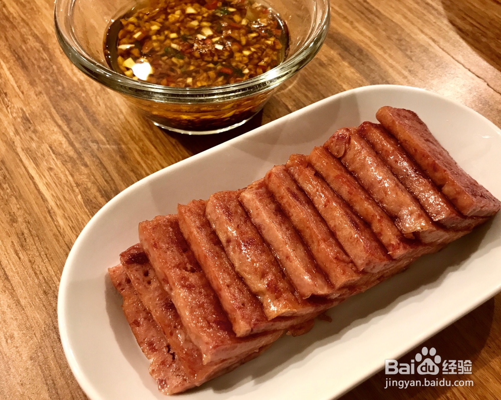 给老公做蒜泥午餐肉