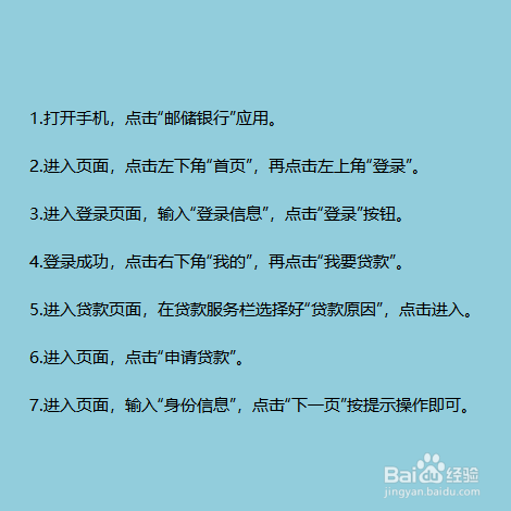 邮政储蓄个人小额贷款怎么贷