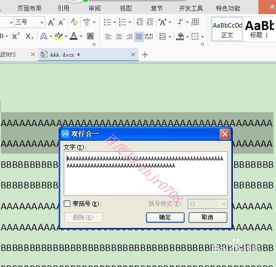 WPS文字如何设置双行合一