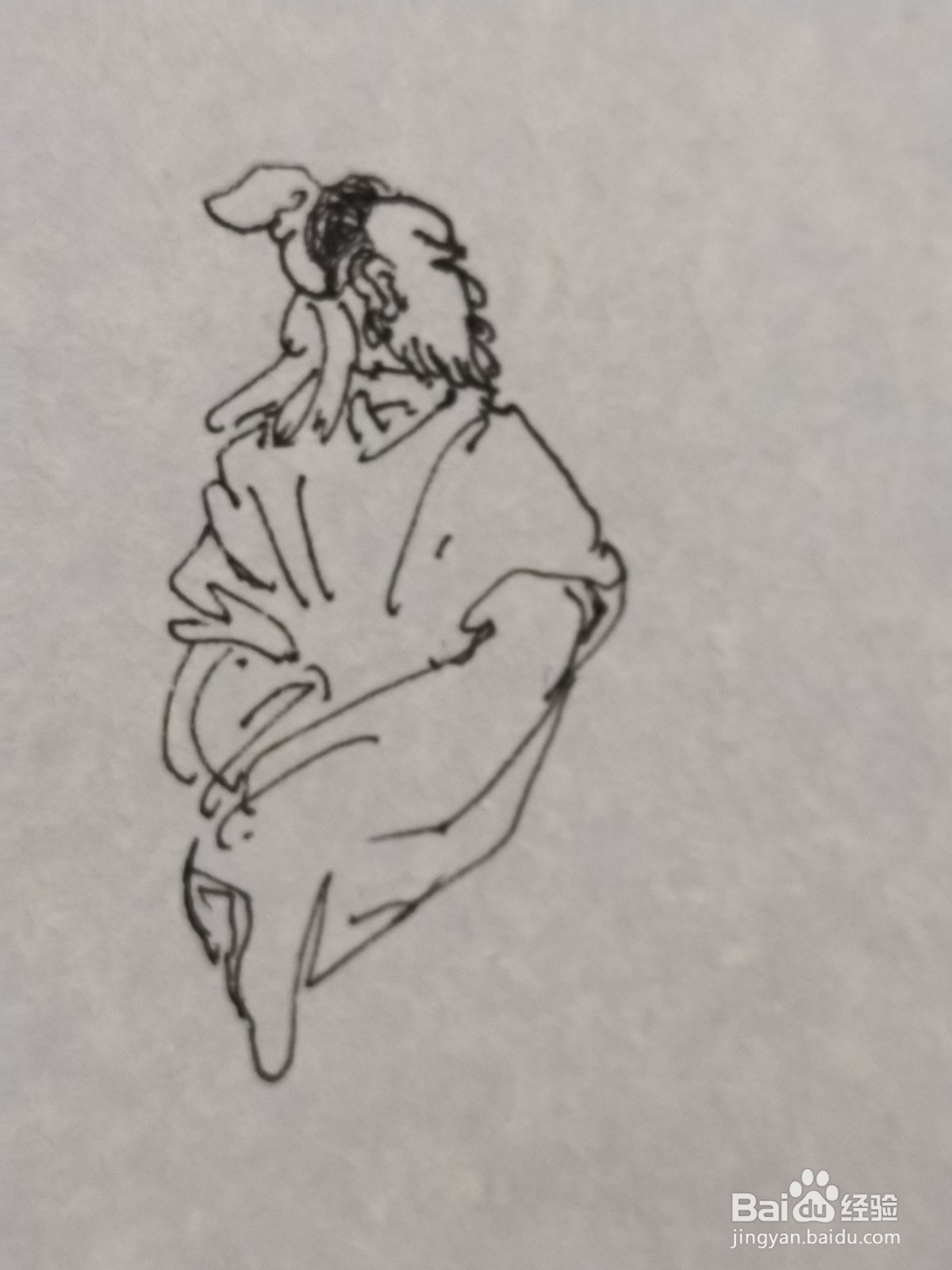 观沧海配图简笔画