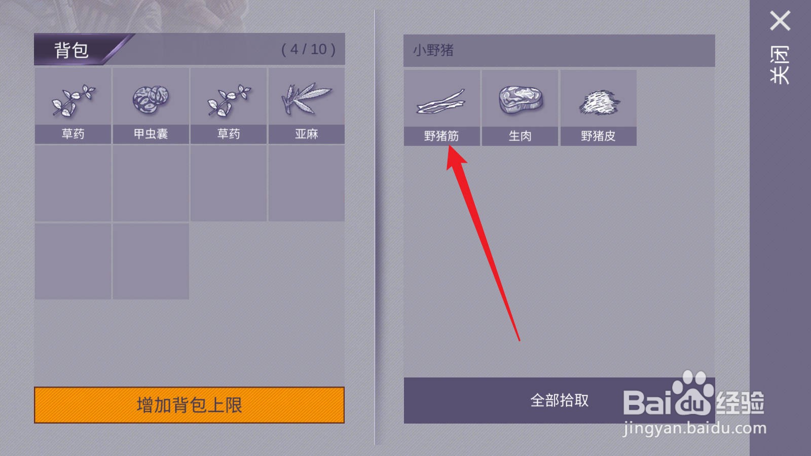 阿瑞斯病毒野猪筋怎么获得
