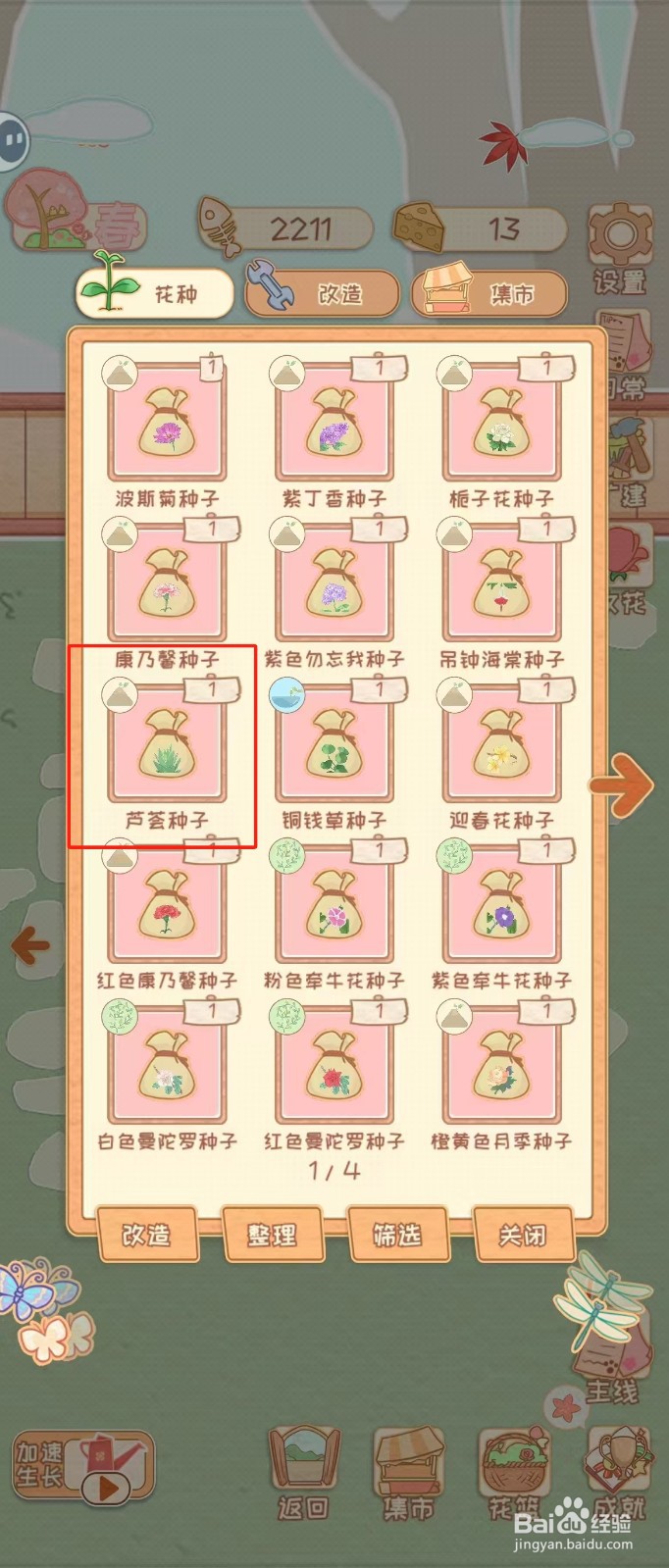 花店物语如何查看芦荟种子的播种