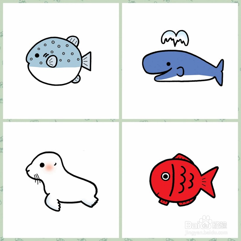 【简笔画】昆虫、鸟类、鱼类的画法