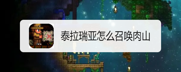 泰拉瑞亚怎么召唤肉山